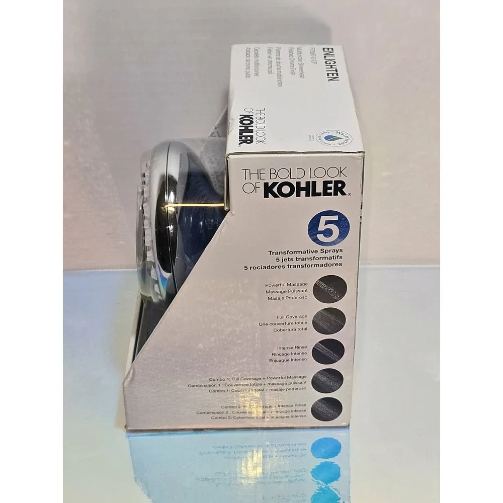 Kohler Enlighten 5-Spray Multifunction Showerhead Polished‎ Chrome NIB
